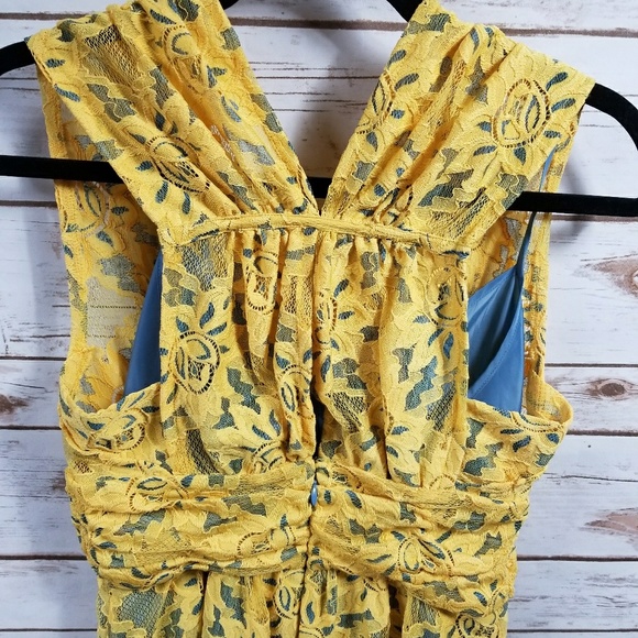 Tracy Reese yellow lace dress - Picture 6 of 7